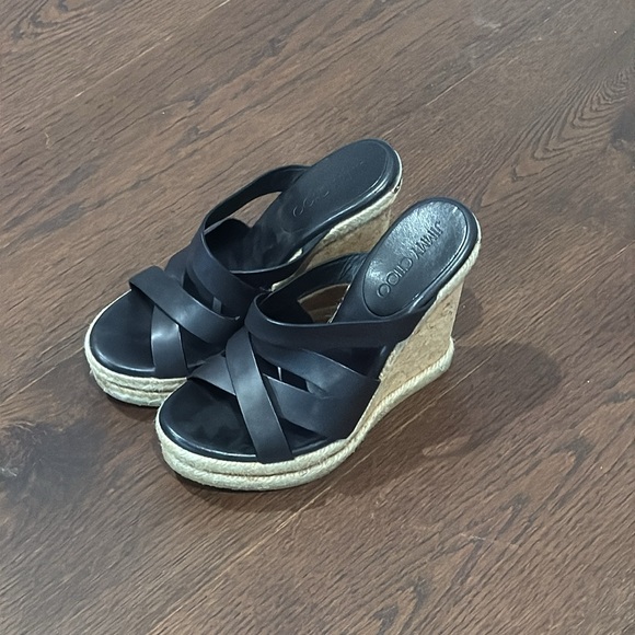 Jimmy Cho Women’s Black Heels Size 37 - Picture 1 of 7